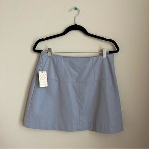 NWT Free People Suede Mini Skirt Days in the Sun Wisteria Breeze Size 10